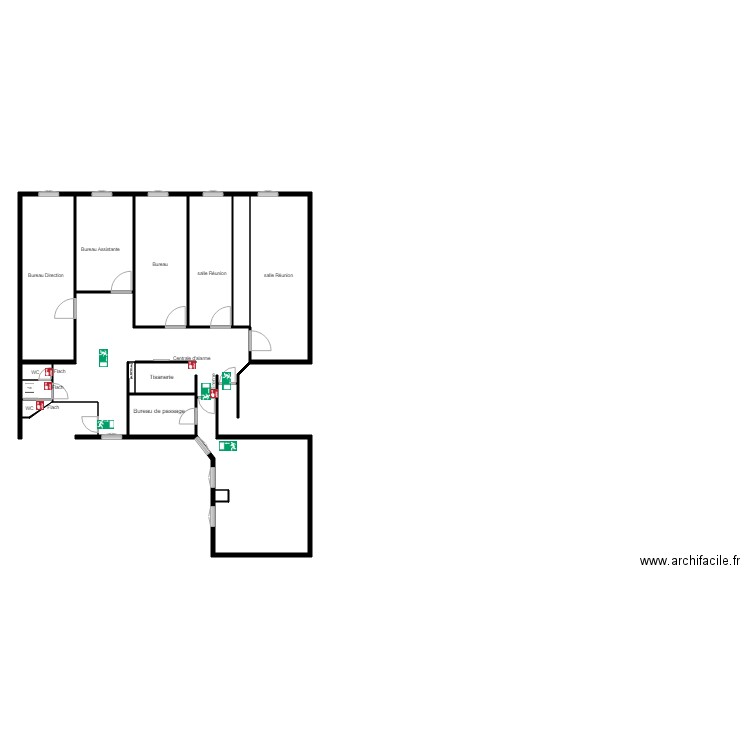 ORT Paris 15 plan SSI. Plan de 0 pièce et 0 m2