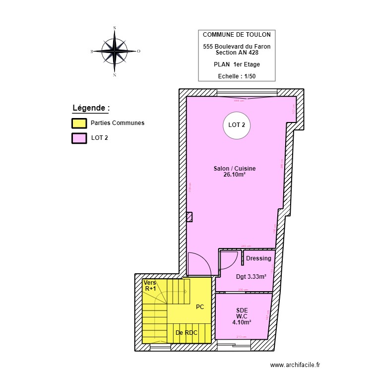 SCI FLAMOSK R+1. Plan de 6 pièces et 41 m2