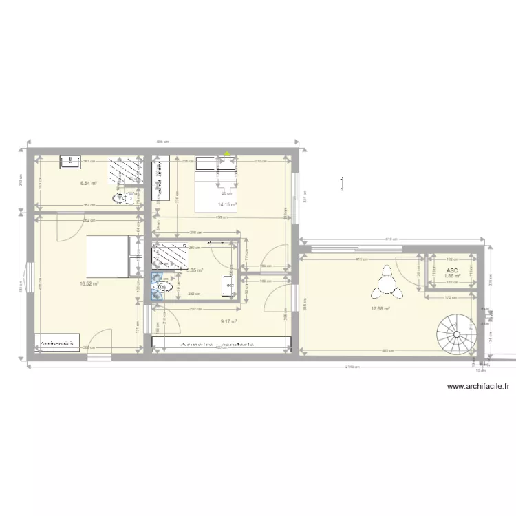 etage grenier. Plan de 