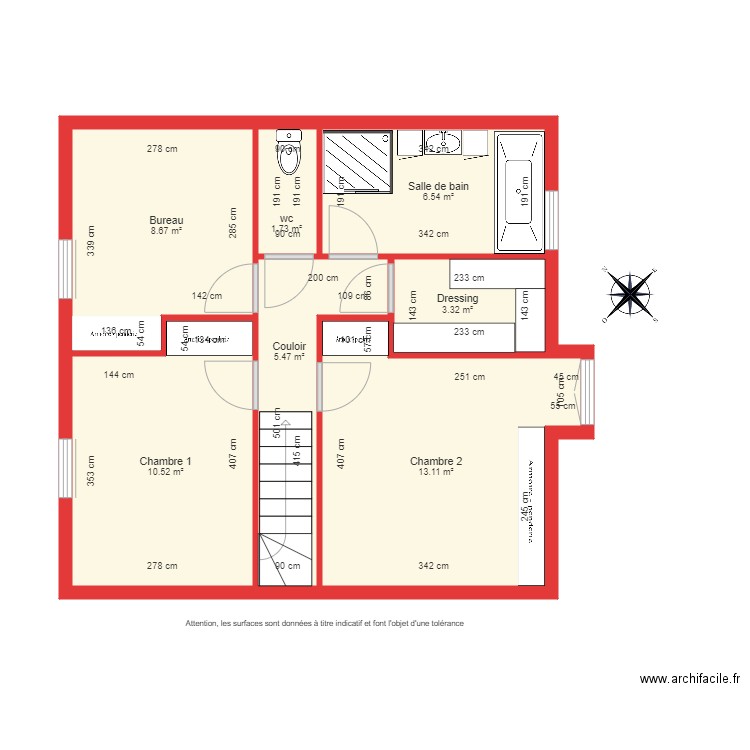 BI 3811 1er étage coté. Plan de 0 pièce et 0 m2