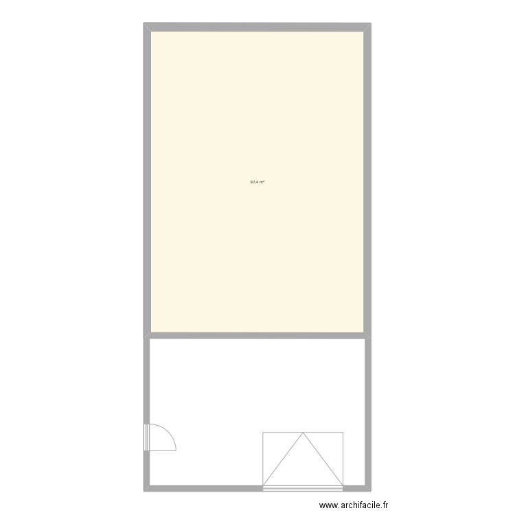 Vouhe_remplacement_fenêtres_01. Plan de 1 pièce et 90 m2