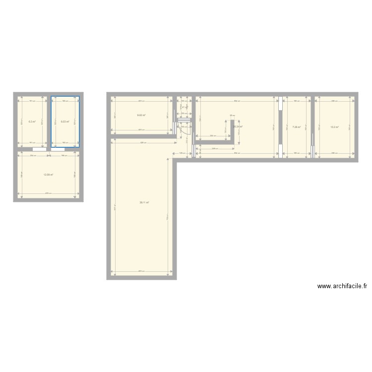 maison etage partiel projet 1. Plan de 0 pièce et 0 m2