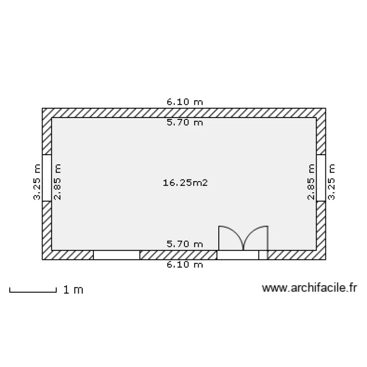 abri de jardin. Plan de 