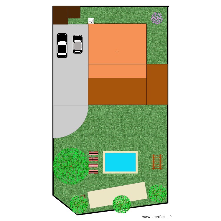 Projet St-Girons - aménagement extérieur VFINALE. Plan de 1 pièce et 72 m2