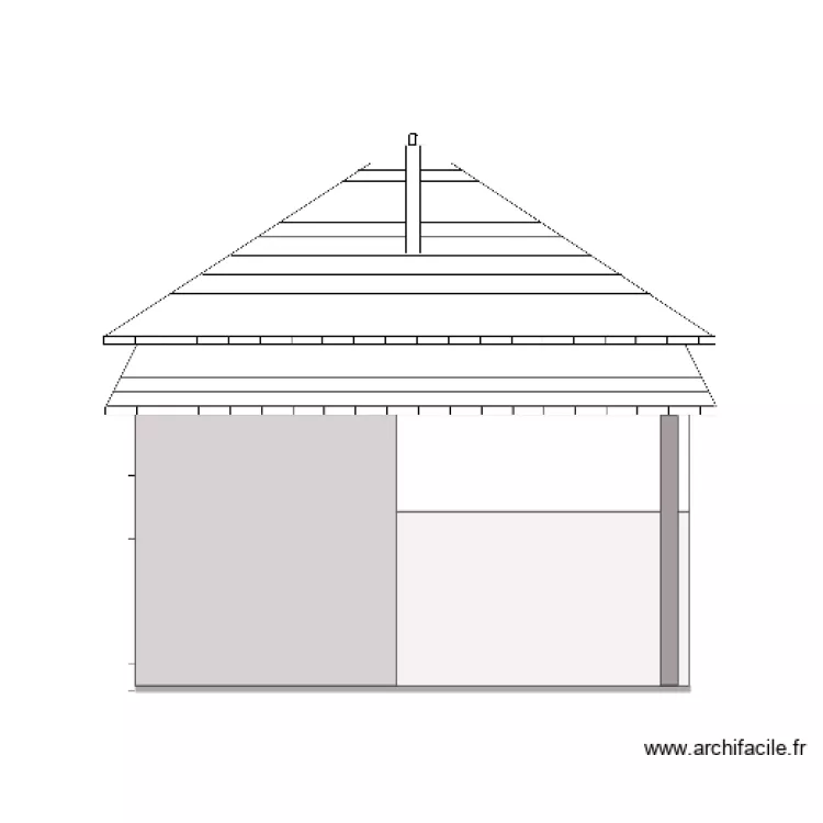 plan des fa&ccedil;ades ouest compl&egrave;tes. Plan de 