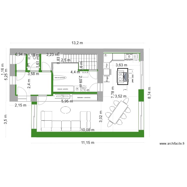 transformation Marie et quentin. Plan de 0 pièce et 0 m2