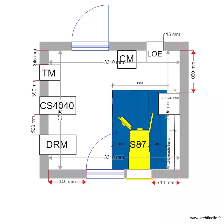PLAN DE MASSE PROJET GHISONACIA S87. Plan de 