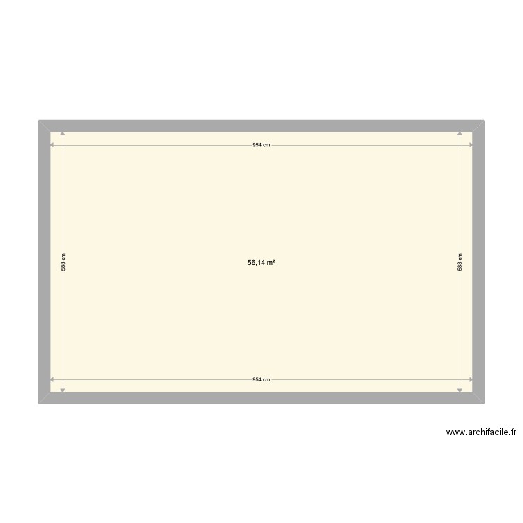 CHARTREUSE ST SERNIN. Plan de 1 pièce et 56 m2