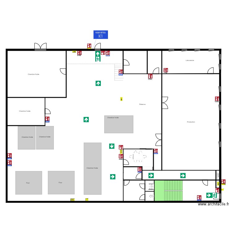 BIOPOLIS rdc secondaire final. Plan de 16 pièces et 728 m2