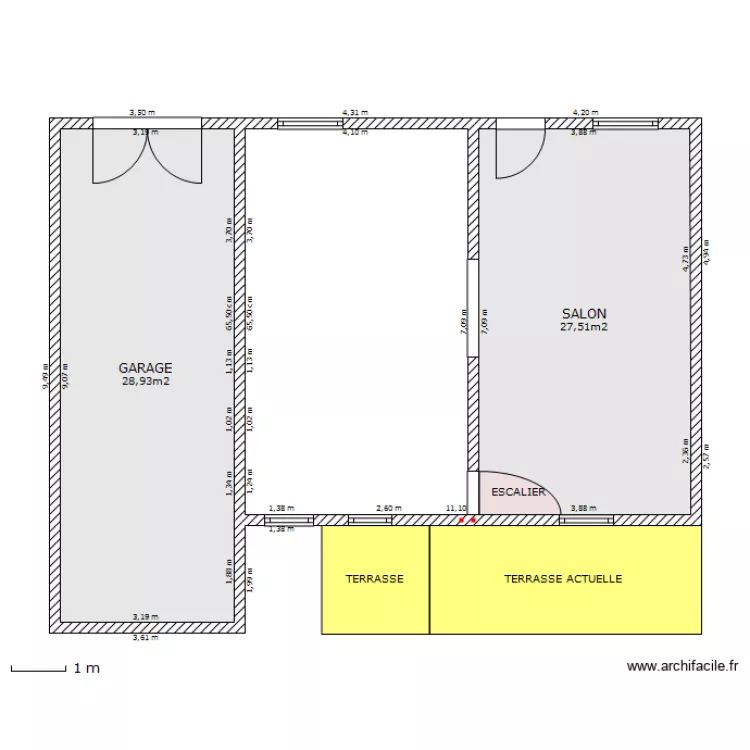 PLAN REZ DE CHAUSSEE. Plan de 