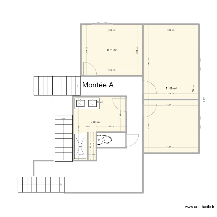 conchy A01. Plan de 3 pièces et 39 m2