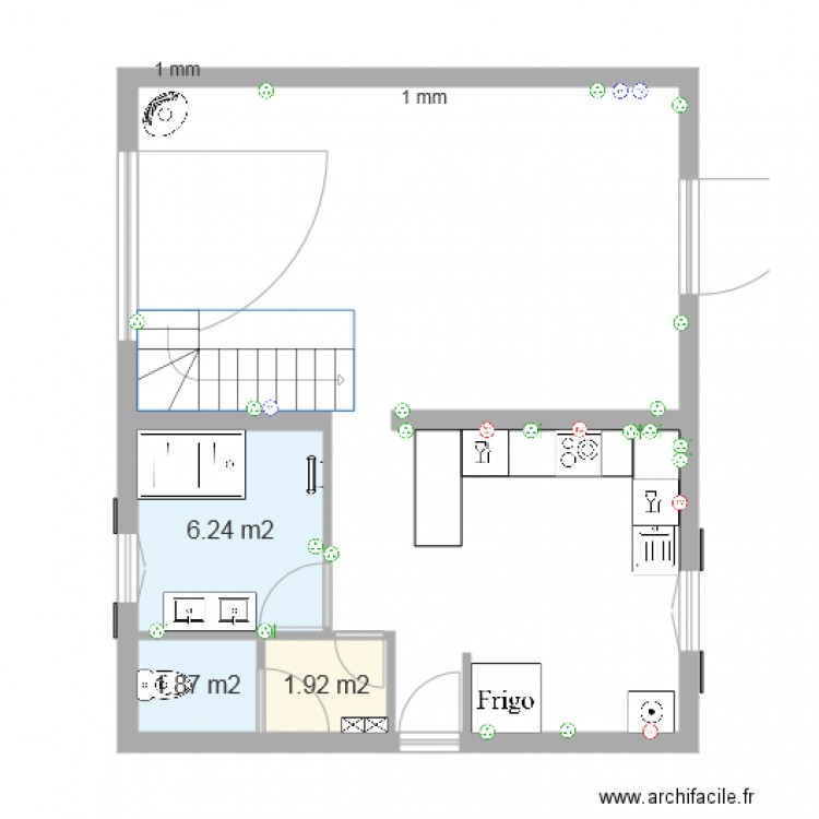 rdc prises c. Plan de 0 pièce et 0 m2