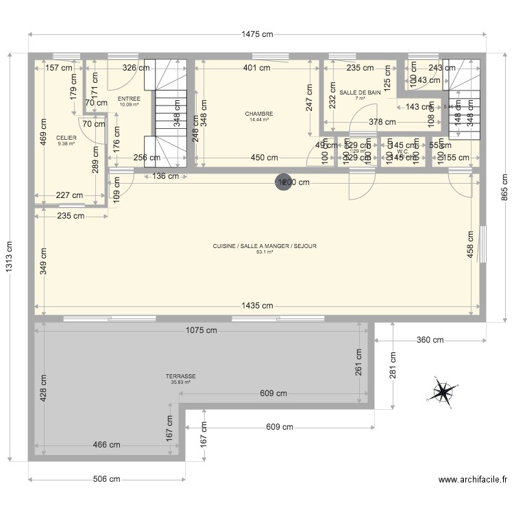 RDCH A. Plan de 0 pièce et 0 m2