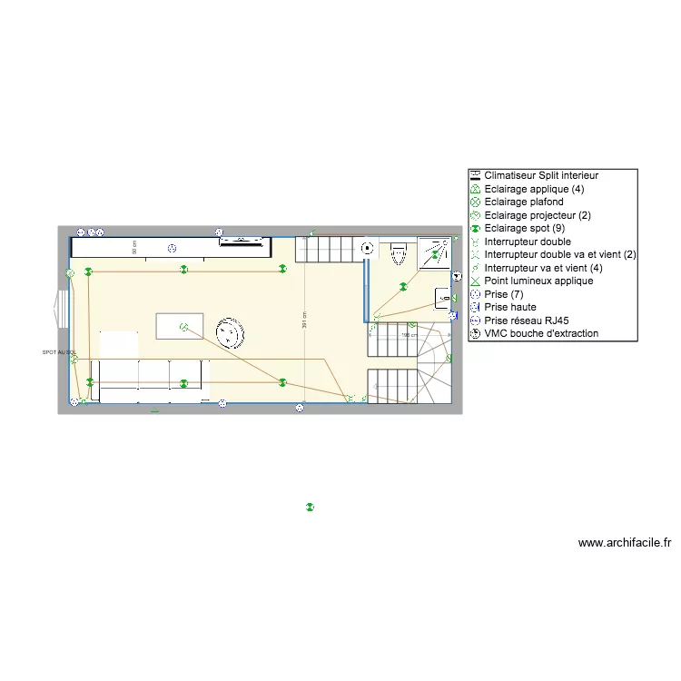 MAISON NIVEAU 2 VERSION sdb. Plan de MAISON NIVEAU 2 VERSION sdb. Plan de