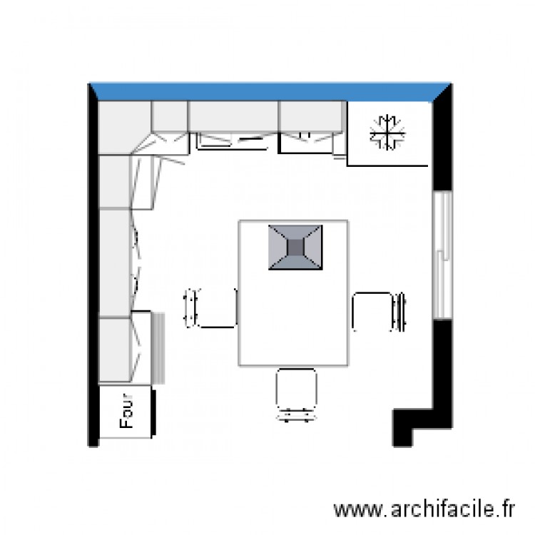 cuisine avec ilot. Plan de 0 pièce et 0 m2