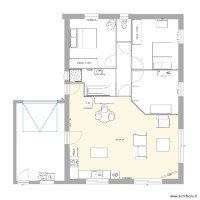 plan pièce de vie maison
