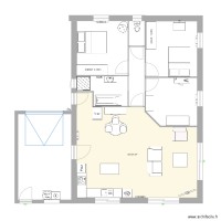 plan pièce de vie maison