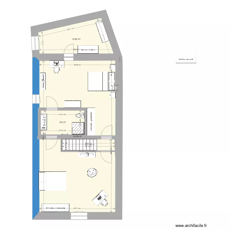Maison C&eacute;line Echalas R1. Plan de 