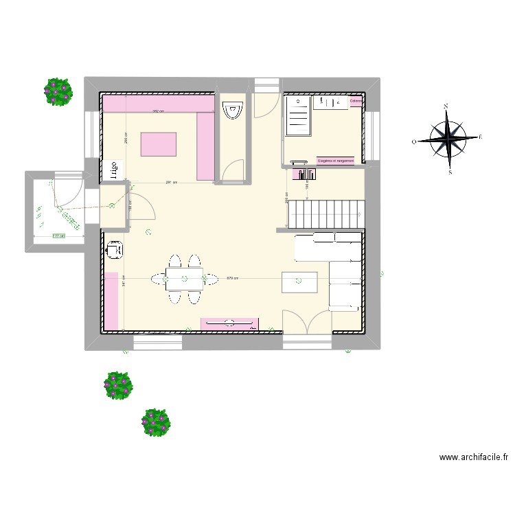 rez de chaussée V3 avec isolation et meubles ELECTRICITE. Plan de 0 pièce et 0 m2