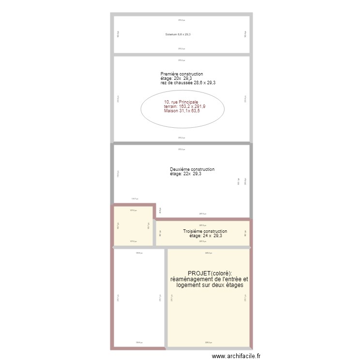 1111 espace du projet dans la maison. Plan de 0 pièce et 0 m2