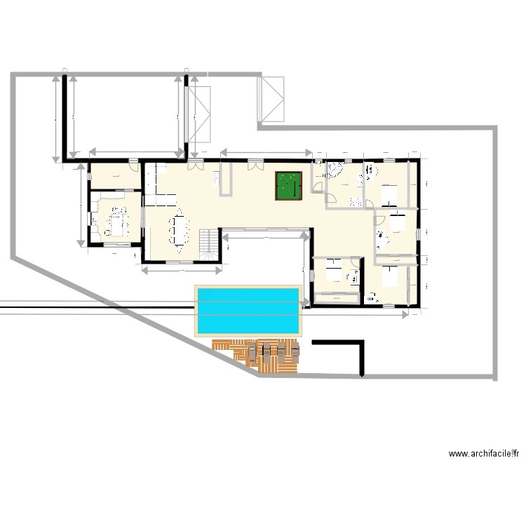 PLAN TERRAIN ET MAISON 2. Plan de 0 pièce et 0 m2