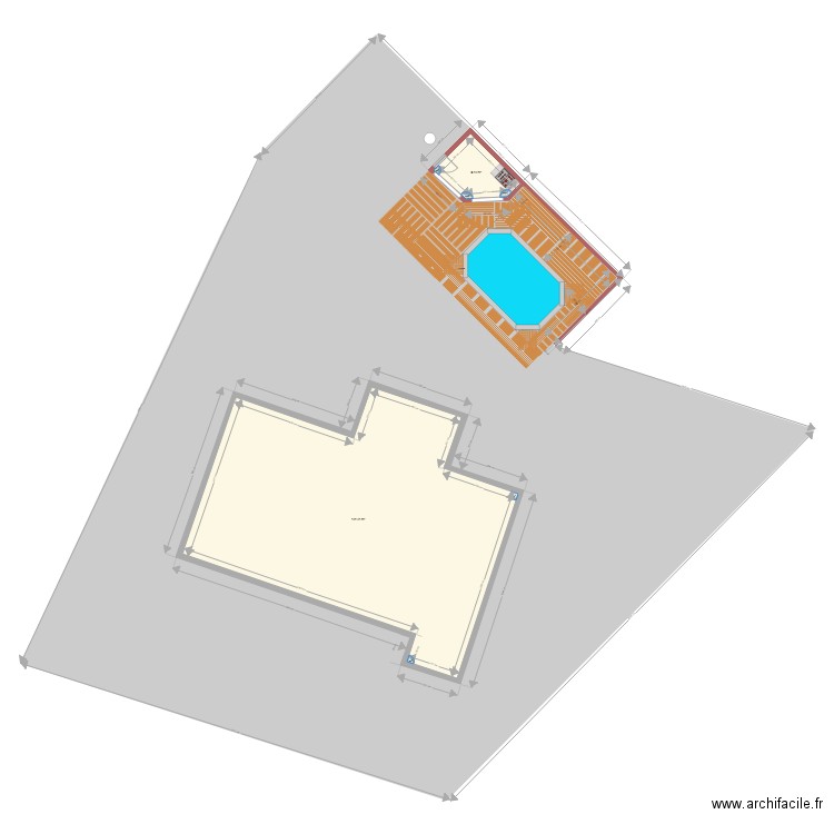 PARCELLE BUZET piscine OK. Plan de 0 pièce et 0 m2