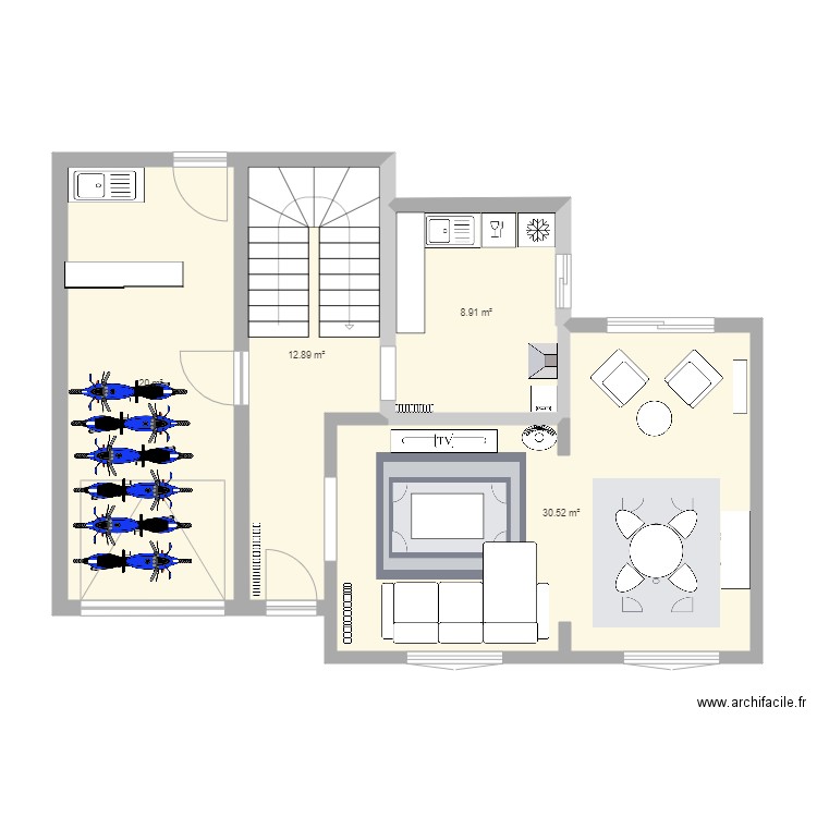 Maison Cimetiere RDC type2. Plan de 0 pièce et 0 m2