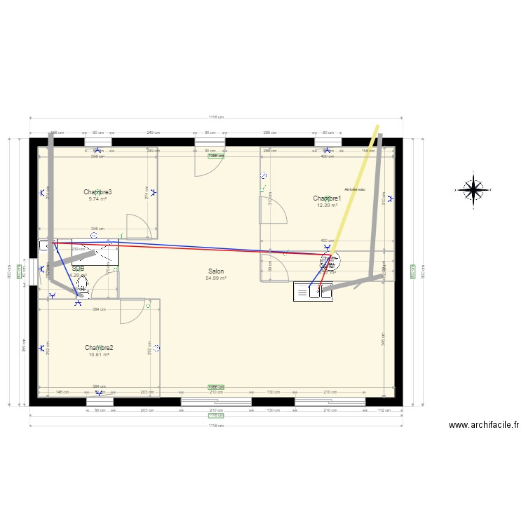 maison 80m carrés Eposie. Plan de 0 pièce et 0 m2