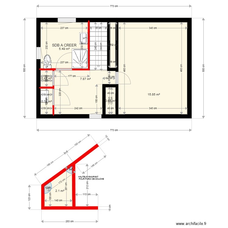 MDE BOCKMAN 2 ETAGE. Plan de 0 pièce et 0 m2