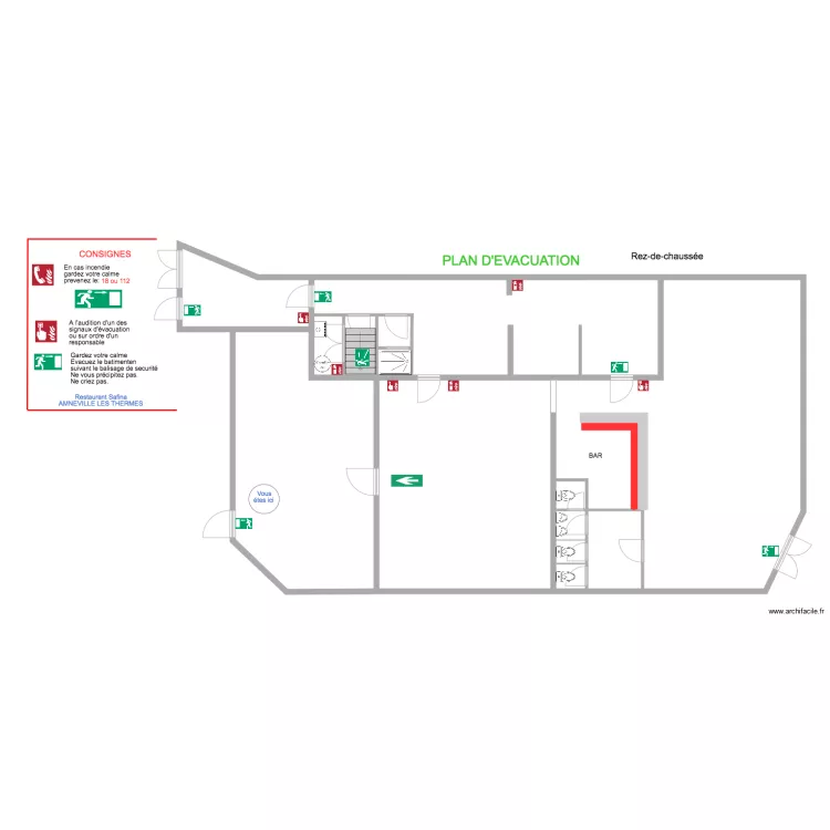 restaurant 3. Plan de 