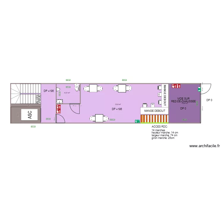GVELLA ETAGE AVANT TRAVAUX. Plan de 