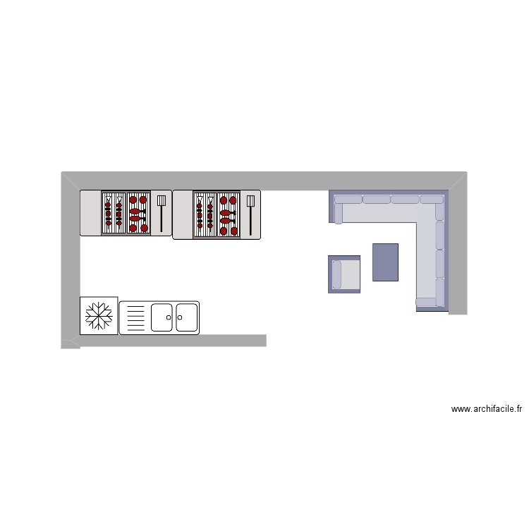 terrasse couverte. Plan de 0 pièce et 0 m2