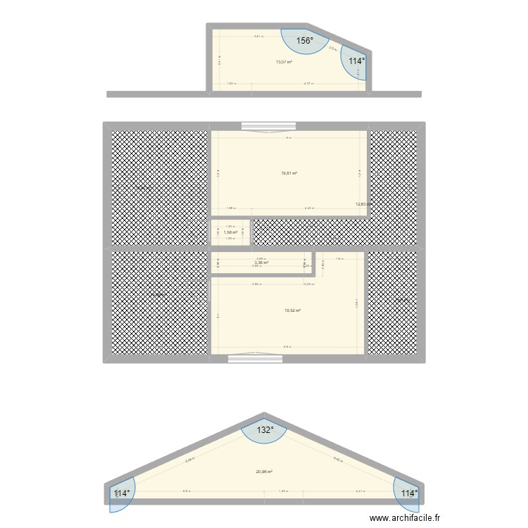 Levret. Plan de 20 pièces et 218 m2