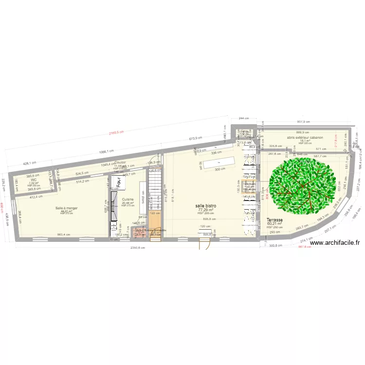 immeuble caf&eacute; de la poste . Plan de 