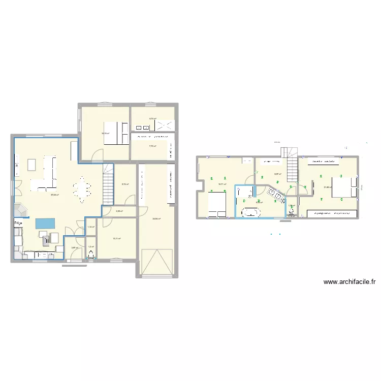 maison modif final test extention. Plan de 