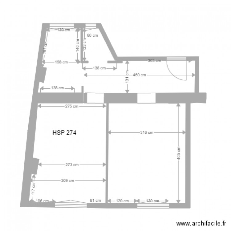 marcadet plan existant 13 mars. Plan de 0 pièce et 0 m2