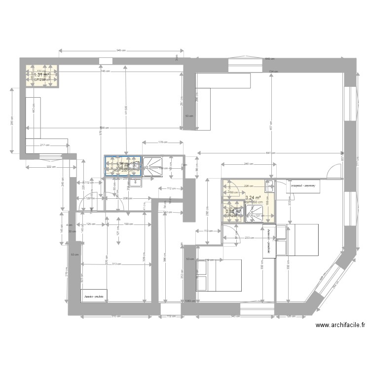 PLAN RDC 34 T2 ET T3. Plan de 0 pièce et 0 m2