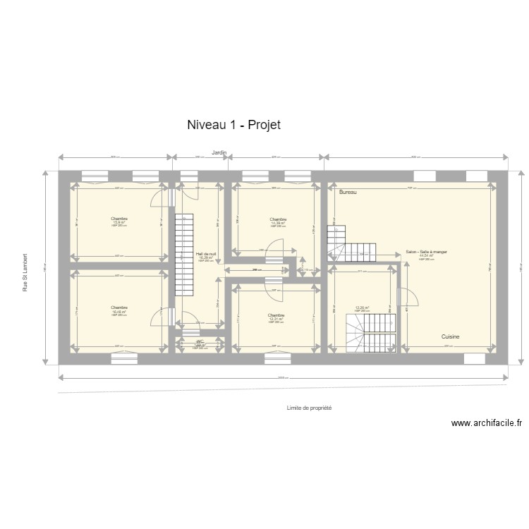 Tourinnes Niv 1 Projet. Plan de 0 pièce et 0 m2