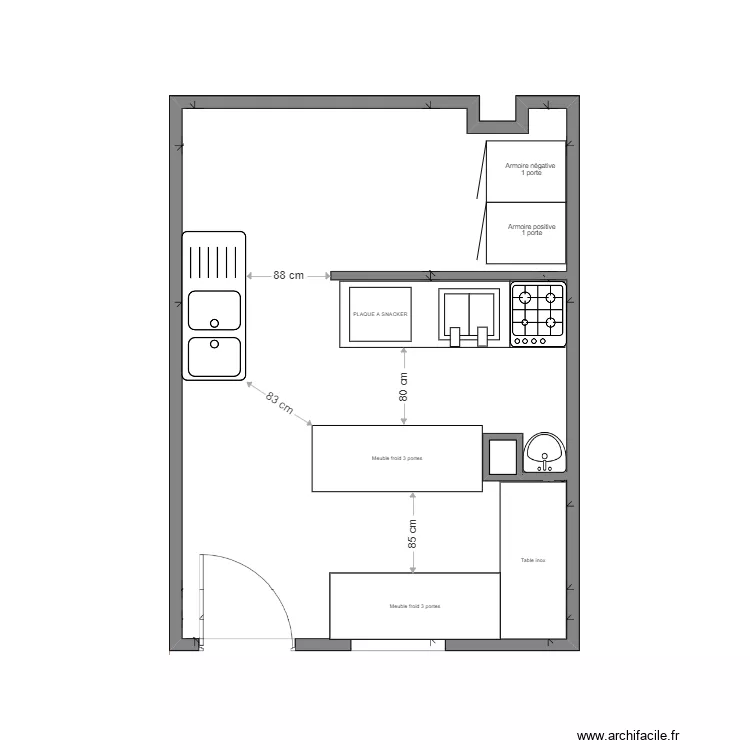 IMPLANTATION TYPE BURGER. Plan de 