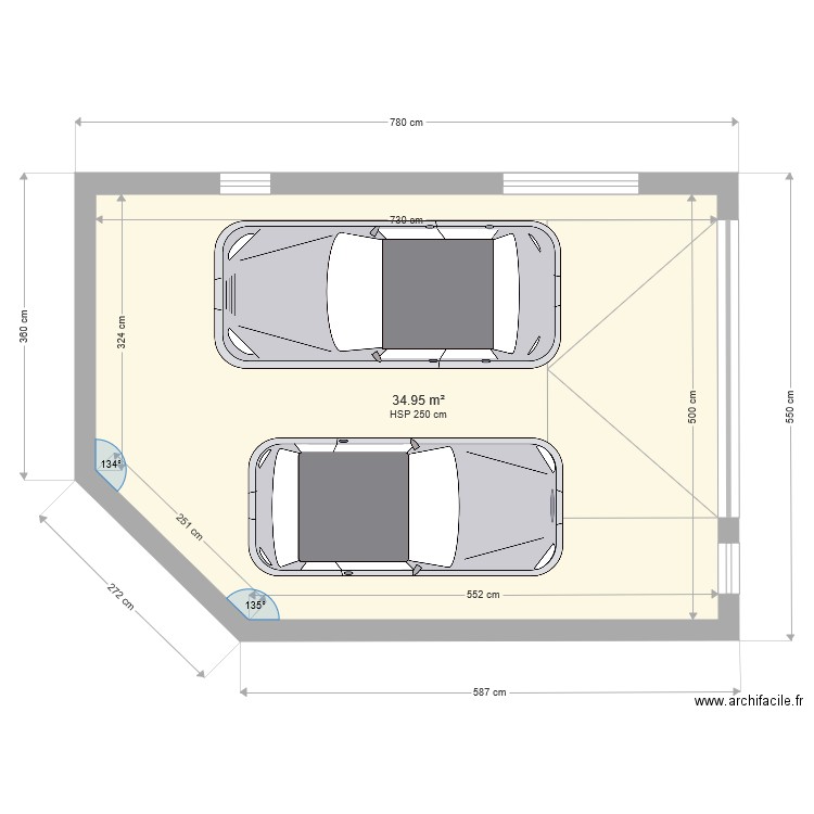 plan garage. Plan de 0 pièce et 0 m2