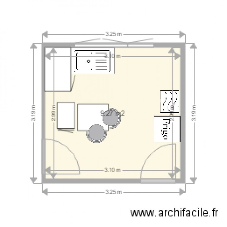 CUISINE  plan 1. Plan de 0 pièce et 0 m2