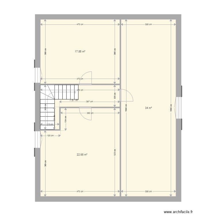 plan étage après. Plan de 0 pièce et 0 m2