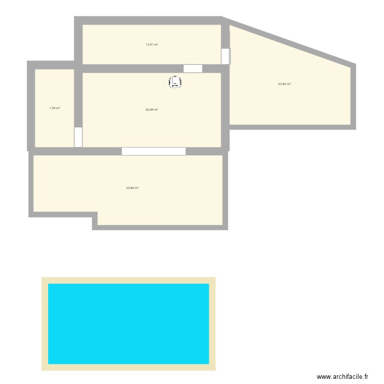 maison. Plan de 5 pièces et 101 m2