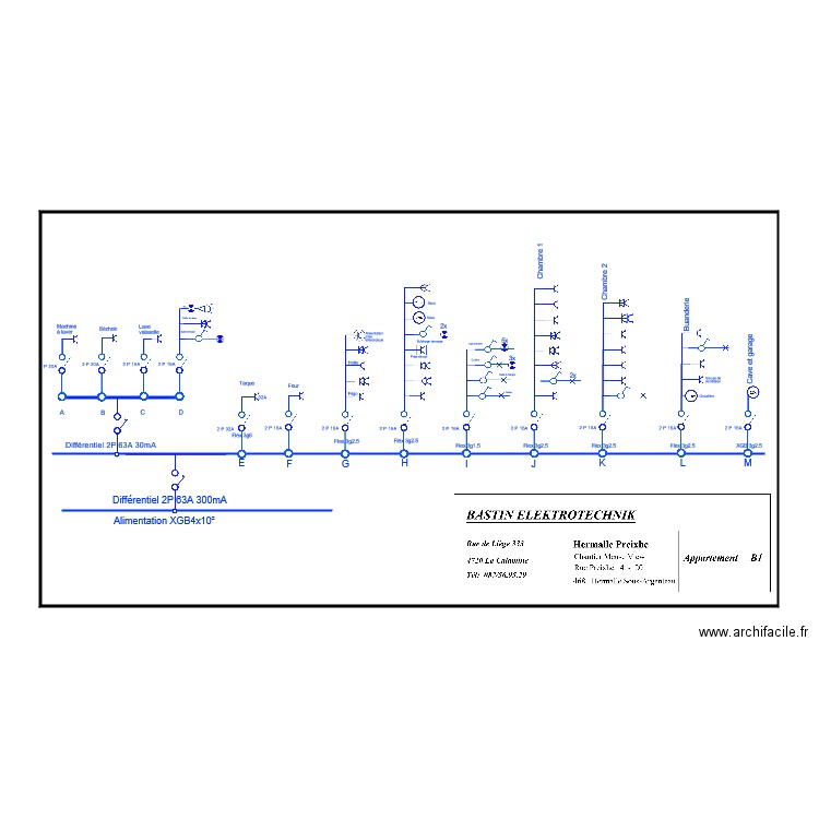 Appartement B1 Schema . Plan de 0 pièce et 0 m2