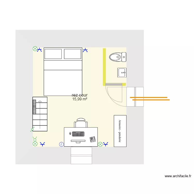 petite maison  jardin vierge 01 23. Plan de 