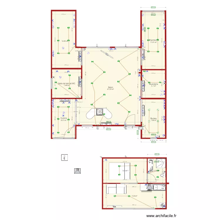 Maison Habitation ELECTRICITE 2. Plan de 