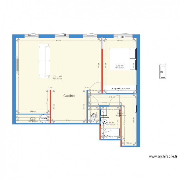 wc entrée. Plan de 0 pièce et 0 m2