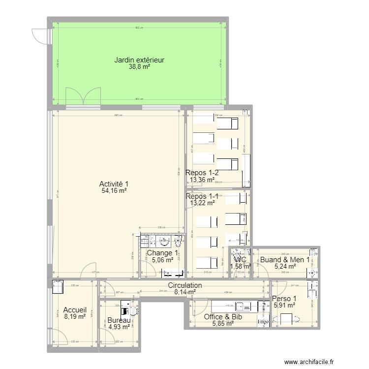 Montigny Boussardo Projet V2 PMI PROJET 1 ok. Plan de 12 pièces et 164 m2