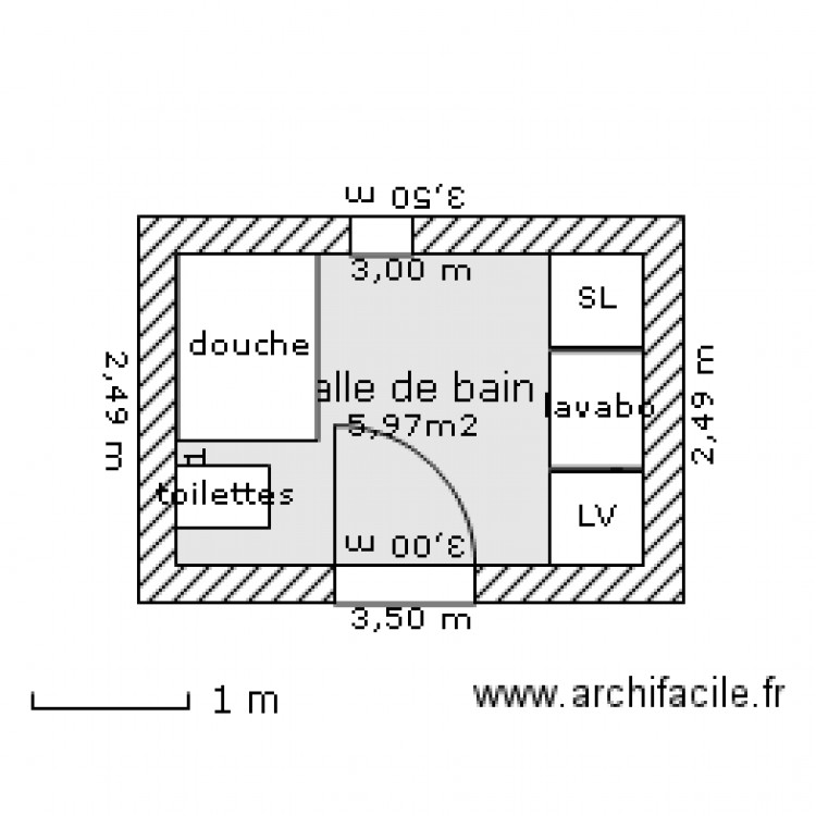 salle de bain petite fenetre. Plan de 0 pièce et 0 m2