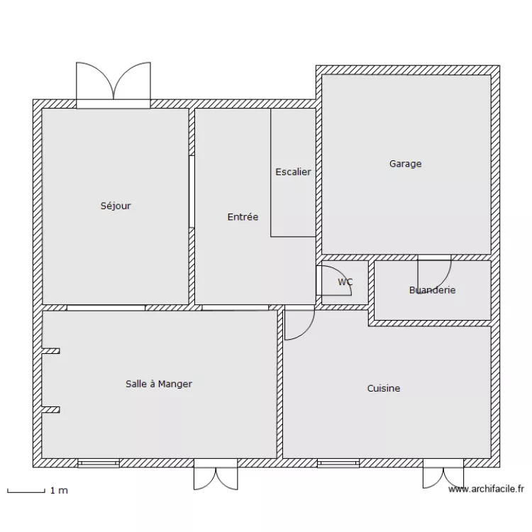 Maison RDC. Plan de 